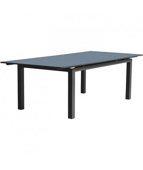 Table de jardin rectangulaire extensible - Gris anthracite - Aluminium - 12 personnes - 240/300 x 100 cm - MIAMI - DCB GARDEN
