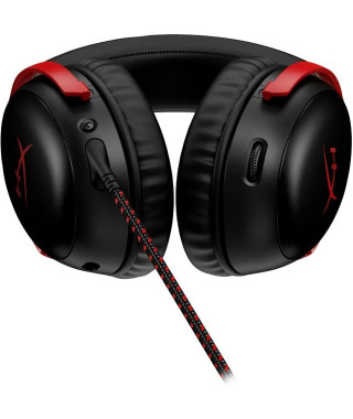 Casque gaming fermé HyperX Cloud III (rouge) avec son spatial DTS Headphone:X et micro amovible a réduction de bruit