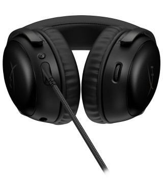 Casque gaming fermé HyperX Cloud III (noir) avec son spatial DTS Headphone:X et micro amovible a réduction de bruit