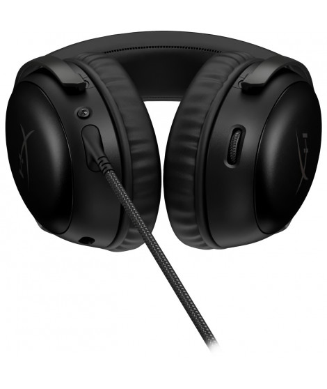 Casque gaming fermé HyperX Cloud III (noir) avec son spatial DTS Headphone:X et micro amovible a réduction de bruit