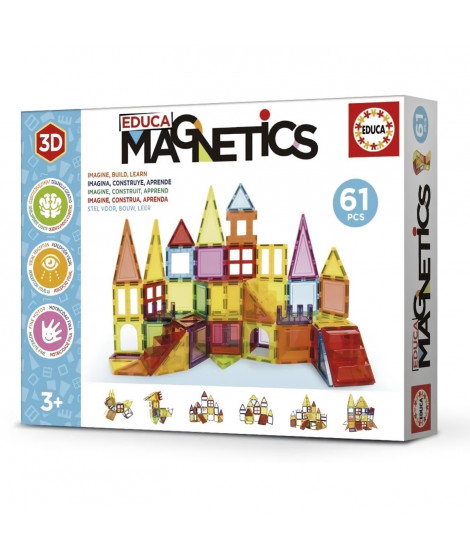 Jeu de construction magnétique - EDUCA - Educa Magnetics 61 Pcs