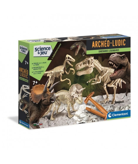 Clementoni - Science & Jeu - Archéo Ludic - Dinosaures légendaires