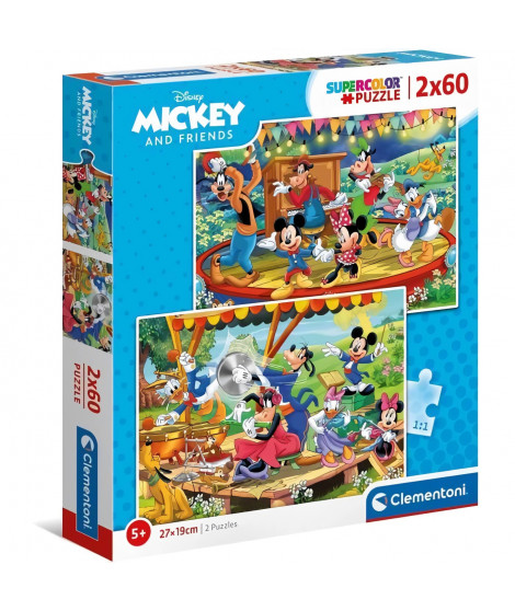 Clementoni - 2x60 pieces - Mickey et ses amis