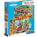 Clementoni - 2x60 pieces - Mickey et ses amis