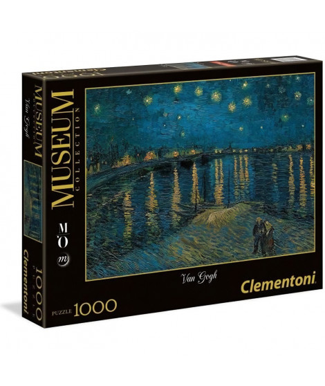 Clementoni - Museum 1000 pieces - Van Gogh : Nuit étoilée sur le Rhône