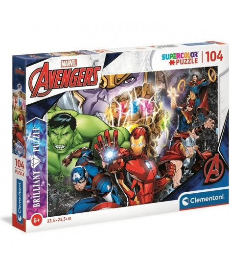 Clementoni - Brilliant 104 pieces - Marvel