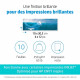 HP - Papier photo finition glacée HP Avancée - 250 g/m2, 4 x 12 pouces (101 x 305 mm) - 10 feuilles