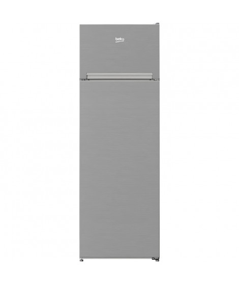 Réfrigérateur pose-libre double porte - BEKO - RDSA280K40SN - Classe E - 250 L - 160,6 x 54 x 57,4 cm - Gris Acier