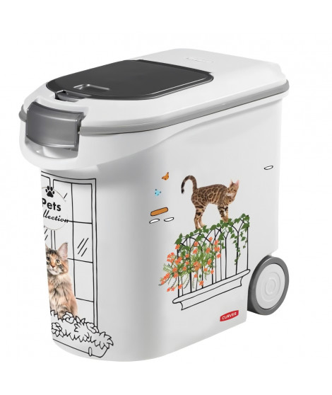 Conteneur a croquettes CURVER - 35L/12 kg - PETS COLLECTION - Pour chat