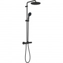 Colonne de douche avec mitigeur thermostatique - Economie d'eau - GROHE Vitalio Start System 250 - Noir Mat - 266772431