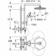 Colonne de douche avec mitigeur thermostatique - Economie d'eau - GROHE Vitalio Start System 250 - Noir Mat - 266772431