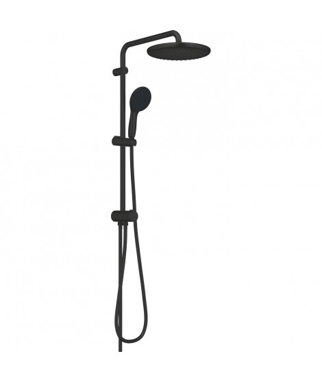 Colonne de douche avec inverseur manuel - Economie d'eau - GROHE Vitalio Start System 250 - Noir Mat - 266802431
