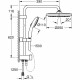 Colonne de douche avec inverseur manuel - Economie d'eau - GROHE Vitalio Start System 250 - Noir Mat - 266802431