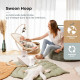 Babymoov Balancelle Bébé Swoon Hoop - Télécommande incluse, Ultra Confort, Design Épuré, Assise Rotative 90°, Arche de jeux