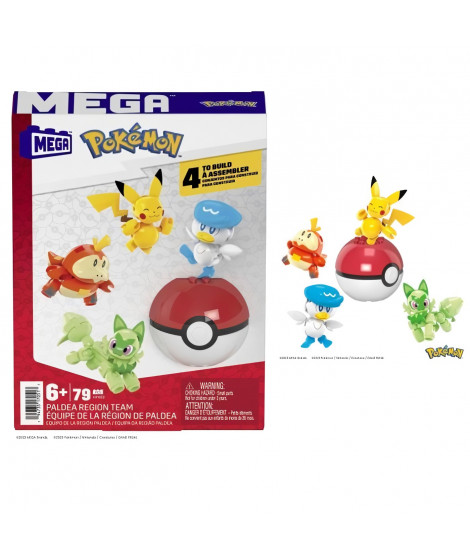 Briques de construction - MEGA CONSTRUX - 4 NEW PARTNERS - Licence Pokémon