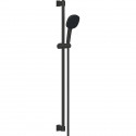 Ensemble de douche avec pommeau 2 jets, barre 90cm et flexible - GROHE Vitalio Comfort 110 269302431 - Economie d'eau - Noir Mat
