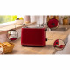 Toaster - BOSCH - TAT3M124 MyMoment - Rouge mat - 2 tranches - centrage automatique du pain - fonctions décongélation et réch…