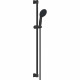 Ensemble de douche avec pommeau 2 jets, barre 90cm et flexible - GROHE Vitalio Start 110 269542431 - Economie d'eau - Noir Mat