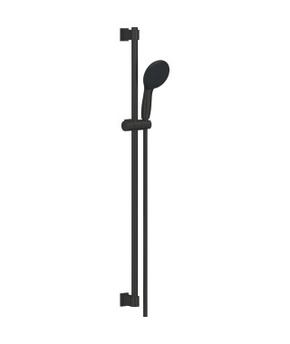 Ensemble de douche avec pommeau 2 jets, barre 90cm et flexible - GROHE Vitalio Start 110 269542431 - Economie d'eau - Noir Mat