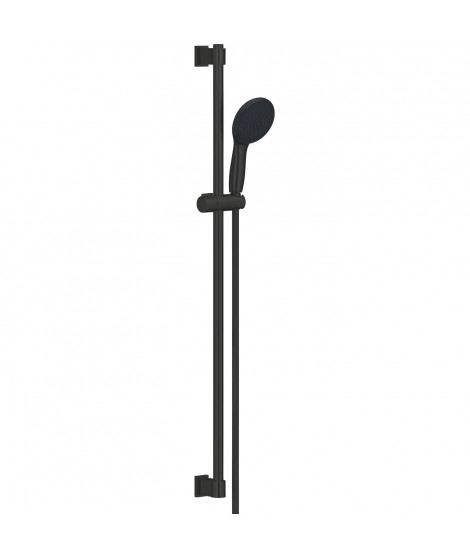 Ensemble de douche avec pommeau 2 jets, barre 90cm et flexible - GROHE Vitalio Start 110 269542431 - Economie d'eau - Noir Mat