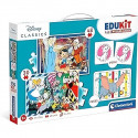 Clementoni - Edukit - Disney - Coffret apprentissage 4 en 1 - 2 puzzles, 1 mémo, 1 jeu de 6 cubes - Fabriqué en Italie - Dés …