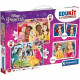 Clementoni - Edukit - Disney Princesses - Coffret apprentissage 4 en 1 - 2 puzzles, 1 mémo, 1 jeu de 6 cubes - Fabriqué en It…