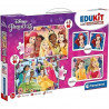 Clementoni - Edukit - Disney Princesses - Coffret apprentissage 4 en 1 - 2 puzzles, 1 mémo, 1 jeu de 6 cubes - Fabriqué en It…
