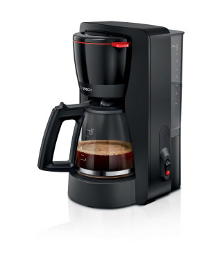 Cafetiere Filtre - BOSCH - TKA2M113 MyMoment - Noire - Capacité 1,25L - verseuse verre - systeme anti-gouttes