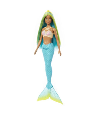 Barbie - Poupées Sirenes avec cheveux et nageoire colorés et serre-tete
