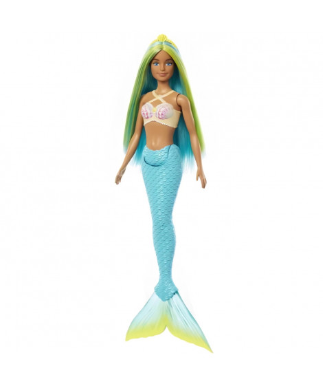 Barbie - Poupées Sirenes avec cheveux et nageoire colorés et serre-tete