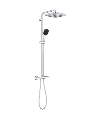 Colonne de douche avec mitigeur thermostatique - Economie d'eau - GROHE Vitalio Comfort 250 - Chromé - 26696001