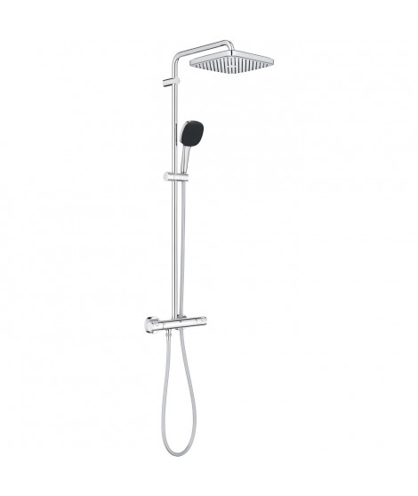 Colonne de douche avec mitigeur thermostatique - Economie d'eau - GROHE Vitalio Comfort 250 - Chromé - 26696001