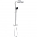 Colonne de douche avec mitigeur thermostatique - Economie d'eau - GROHE Vitalio Comfort 250 - Chromé - 26696001
