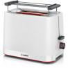 Toaster - BOSCH - TAT3M121 MyMoment - Blanc mat - 2 tranches - centrage automatique du pain - fonctions décongélation et réch…