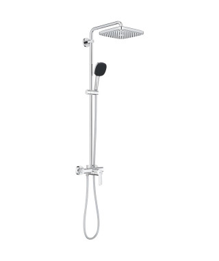 Colonne de douche avec mitigeur monocommande - Economie d'eau - GROHE Vitalio Comfort 250 - Chromé - 26985001