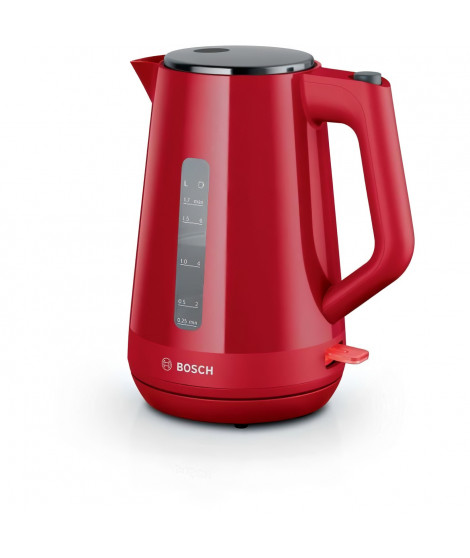 Bouilloire - BOSCH -  TWK1M124 MyMoment - Rouge - capacité 1,7L - base 360° - rangement du cordon -3 sécurités automatiques