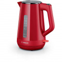 Bouilloire - BOSCH -  TWK1M124 MyMoment - Rouge - capacité 1,7L - base 360° - rangement du cordon -3 sécurités automatiques