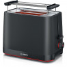 Toaster - BOSCH -  TAT3M123 MyMoment - Noir mat - 2 tranches - centrage automatique du pain - fonctions décongélation et réch…