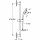 Ensemble de douche avec pommeau 2 jets, barre et flexible - GROHE Vitalio Comfort 110 26928001 - Sélection facile - Economie …