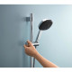 Ensemble de douche avec pommeau 3 jets, barre et flexible - GROHE Vitalio Comfort 110 26096001 - Sélection facile - Economie …