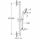 Ensemble de douche avec pommeau 2 jets, barre 60cm et flexible - GROHE Vitalio Start 110 26951001 - Economie d'eau - Chromé
