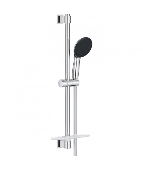 Ensemble de douche avec pommeau 2 jets, barre 60cm, flexible et tablette- GROHE Vitalio Start 110 26952001 - Economie d'eau -…