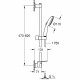 Ensemble de douche avec pommeau 2 jets, barre 60cm, flexible et tablette- GROHE Vitalio Start 110 26952001 - Economie d'eau -…