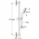 Ensemble de douche avec pommeau 1 jet, barre 90cm et flexible - GROHE Vitalio Start 110 26953001 - Economie d'eau - Chromé
