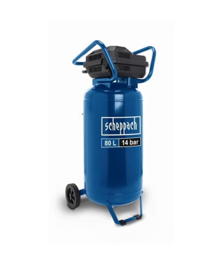 Compresseur d'air vertical Scheppach HC85V - 80L - 14 bars - 1600W (Equipé de 2 raccords et 2 manometres)