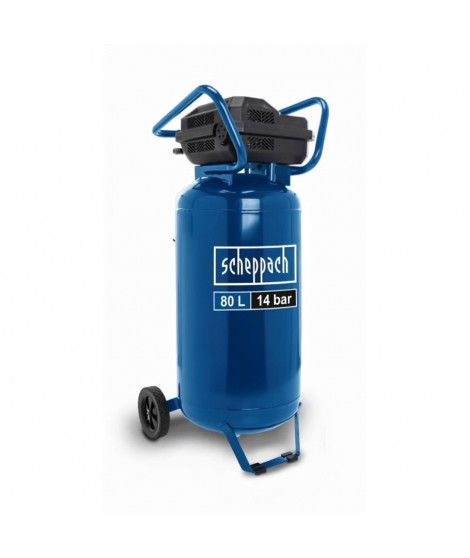 Compresseur d'air vertical Scheppach HC85V - 80L - 14 bars - 1600W (Equipé de 2 raccords et 2 manometres)