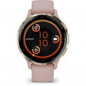 Montre GPS connectée - GARMIN - Venu 3S - 30,4mm (1,2) - Acier Silver, boîtier vert sauge et bracelet en silicone vert sauge