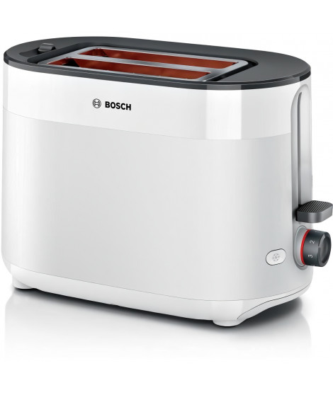 Toaster - BOSCH -  TAT2M121 MyMoment - Blanc - 2 tranches - centrage automatique du pain - fonctions décongélation et réchauf…