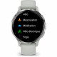 Montre GPS connectée - GARMIN - Venu 3S - 30,4mm (1,2) - Acier Soft Gold, boîtier rose et bracelet en silicone rose