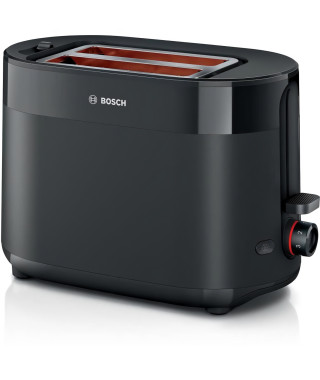 Toaster - BOSCH -  TAT2M123 MyMoment - Noir - 2 tranches - centrage automatique du pain - fonctions décongélation et réchauffage